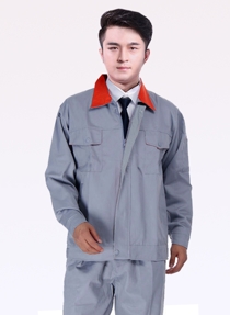 工装批发工作服批发春秋长袖工作服颜色中国红